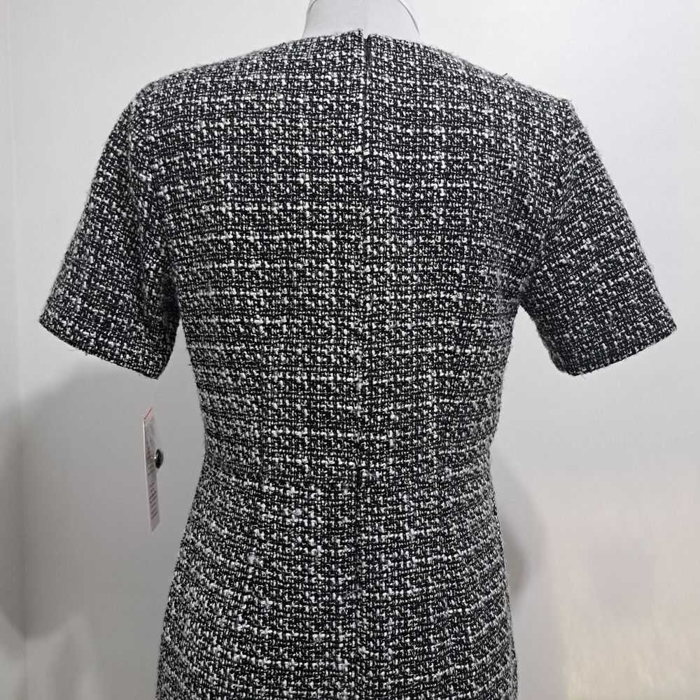 Nanette Lepore Boucle Double Breasted Sheath Mini Dress Black White Size 8 NWT - Picture 14 of 14